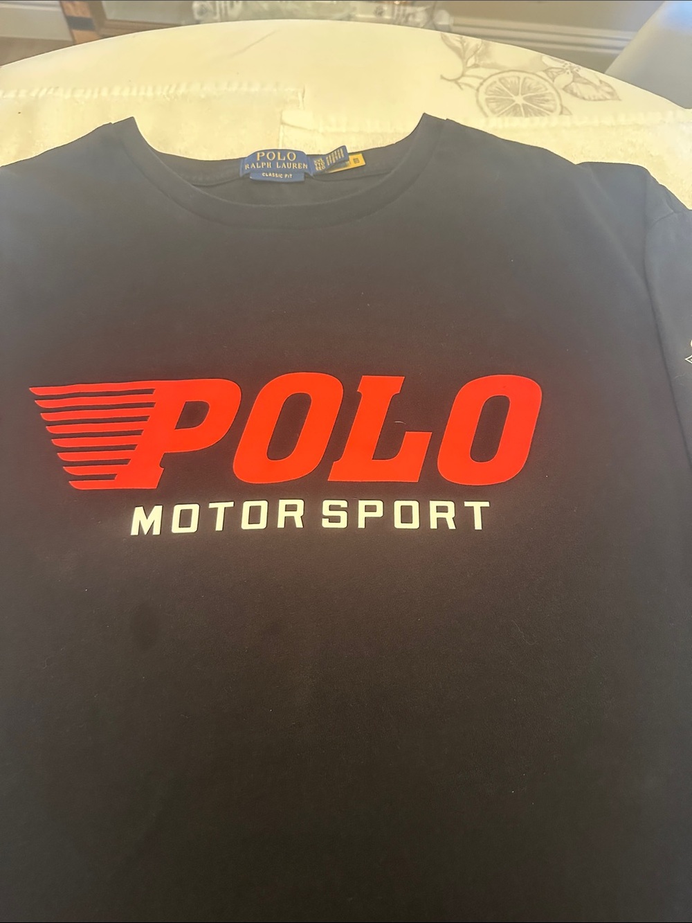 Polo by Ralph Lauren Black T-Shirt with Red POLO Motorsport Logo